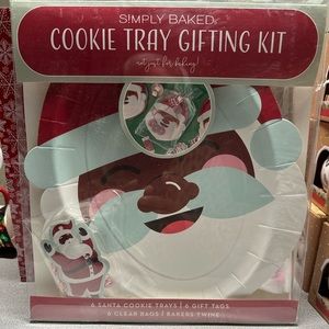 African American Santa Simply Baked Cookie Tray Gifting Kit